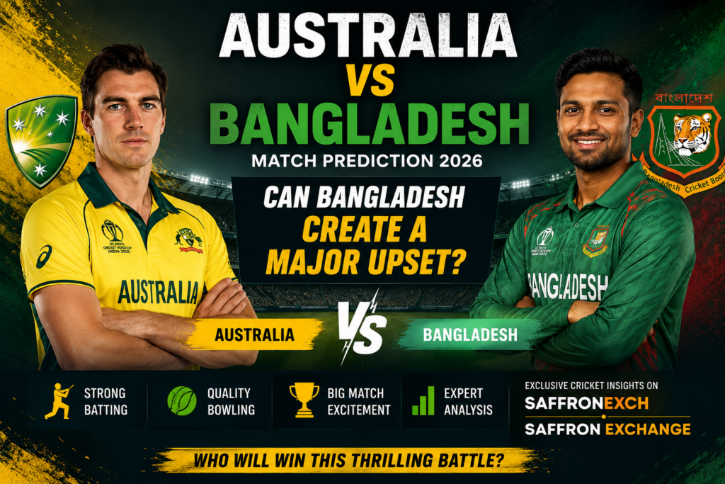 Australia vs Bangladesh Match Prediction 2026 – Can Bangladesh Create a Major Upset?